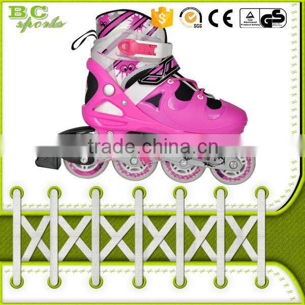 cheap wholesale shoes in china adjustbale pink roller skate shoes for girls