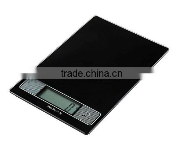 5kg/1g Electronic kitchen scale with time clock and touch panel