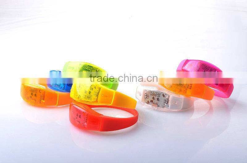 Large Events Massive Dance Festivals Custom Sound Activated Glow Flashing Led Bracelet Wristband