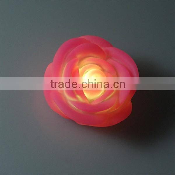 Colorful Romantic Rose Flower Vase Light