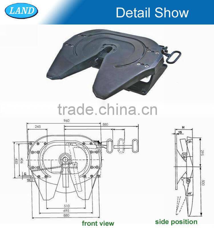 Steel cast fifth wheel coupling for semi truck and tractor trailer parts