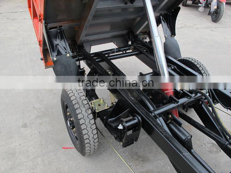 Made in Chongqing motorized gasoline heavy loading tipper cargo tricycle on sale
