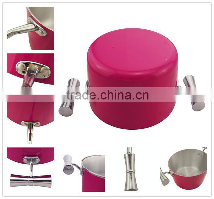 New product pink aluminum cooking pot