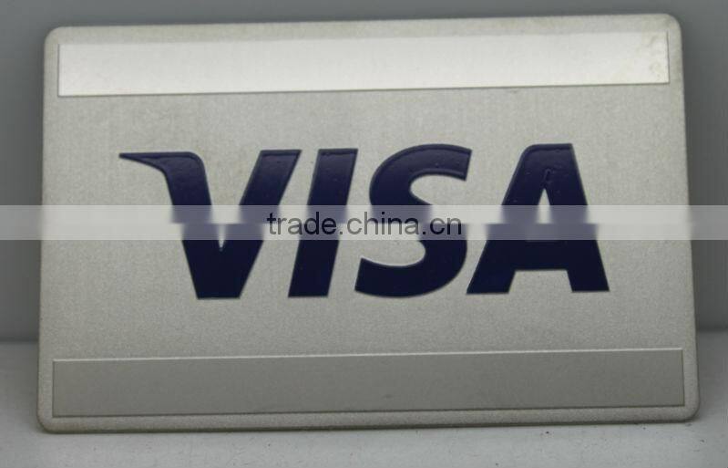Customized VISA brass nameplate