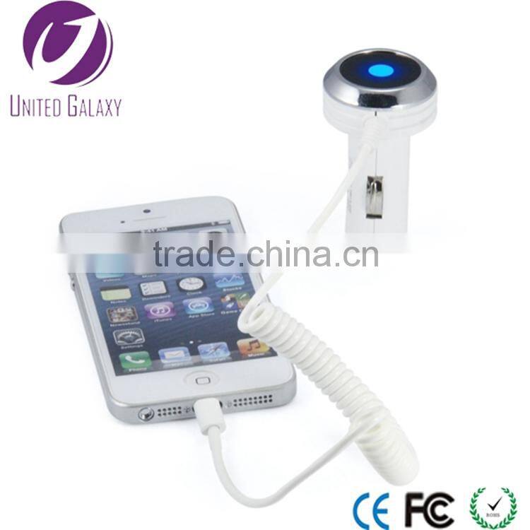 Blue LED lights intelligent fashion more interface spring line car charger