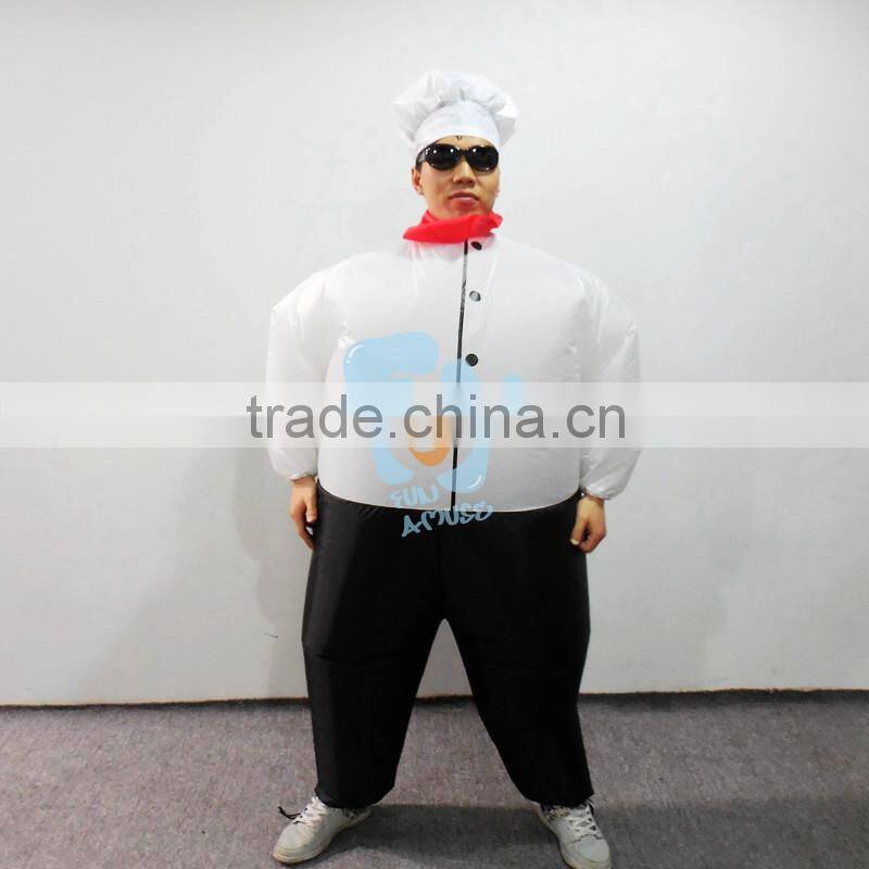 stock inflatable halloween costumes chef costume for adults