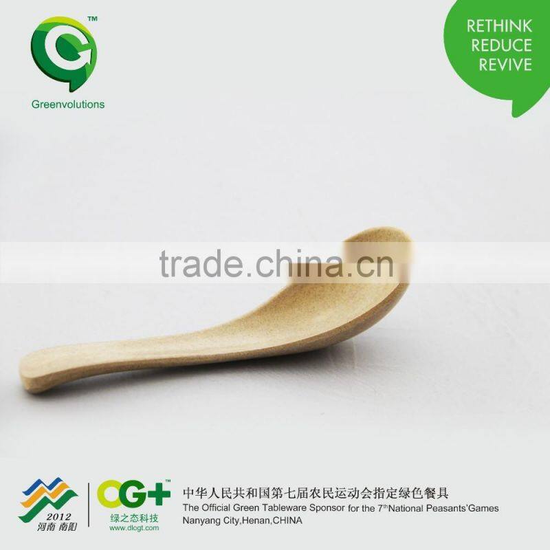 Eco friendly product rice husk baby souvenir wooden spoon