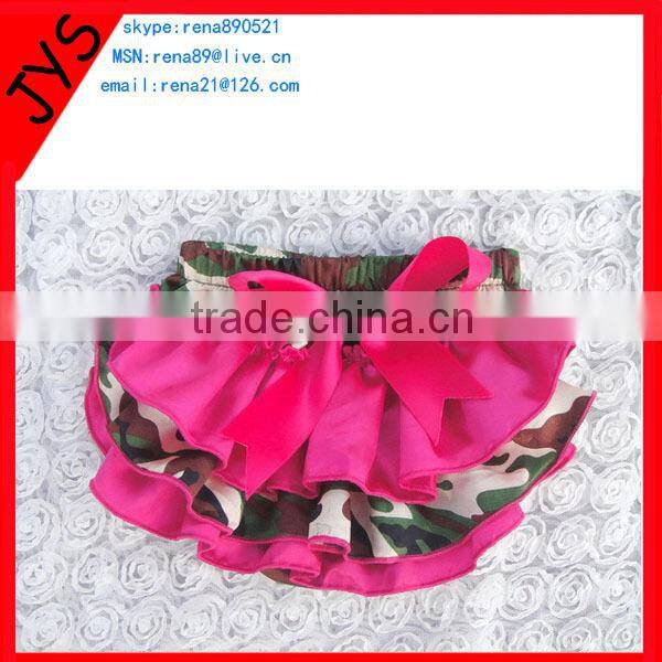 Light pink cotton lace baby bloomers with ruffle