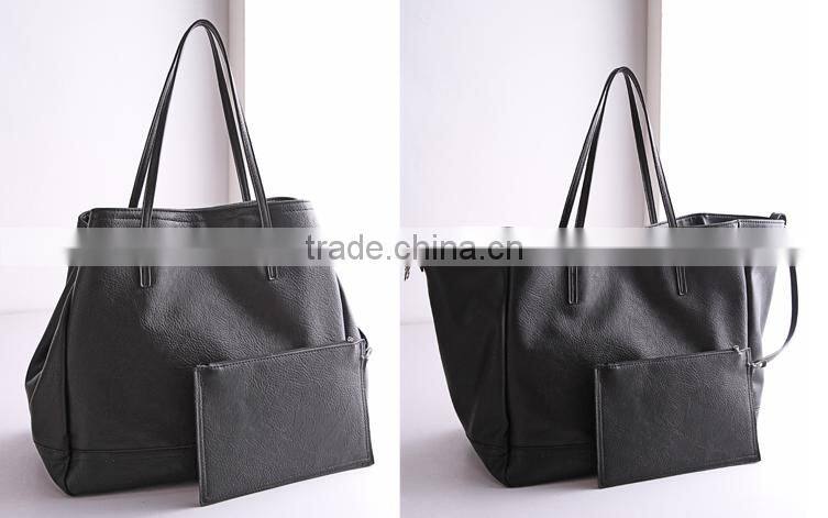 BA-1351 hot selling Women knit hand bag single shoulder bags pu leather weave bags manufacture