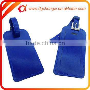 Navy Blue Genuine Leather ID Golf Luggage bag Tags