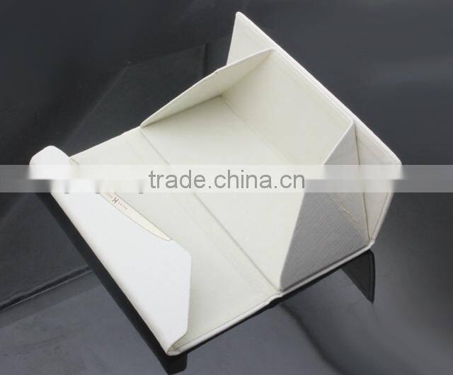 PU material trangle shape fashion foldable sunglasses case and save space for shipping