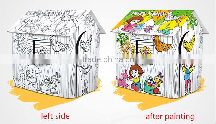 CUSTOM OEM Kids toy Cardboard play house/ cardboard kids play toy indoor corrugated paper Furniture