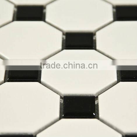 Tajikistan Black Dot Octagonal Mosaic HG-Z048