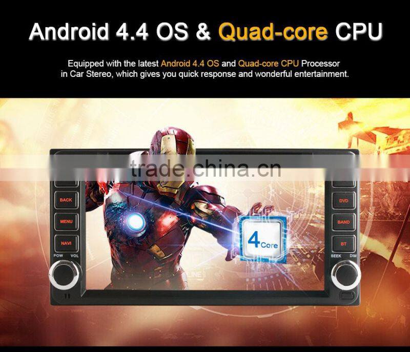 Wholesale price quad core Android 4.4 for toyota car stereo built in wifi