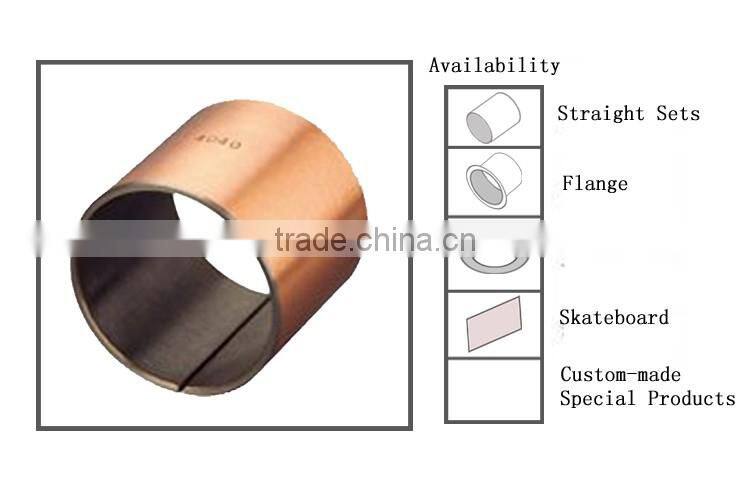 hot sale oilless bearing series DU bush black PTFE coated ,SF-1F0808,Flanged plain bush