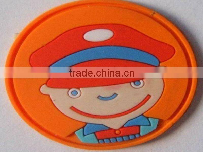 Warning Sign garment pvc badge silicone label pvc patch
