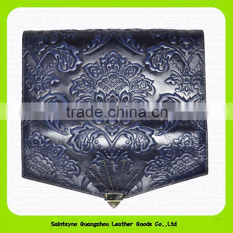 15625 Promotion cheap designer business cow leather rfid men wallet with embossing
