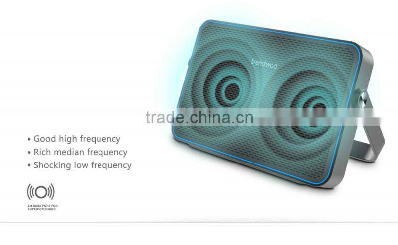 Trendwoo waterproof speaker portable Wireless Bluetooth Speaker with dual track stereo sound