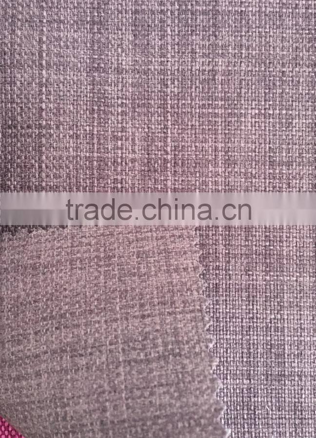 100% polyester double color faux linen sofa fabric