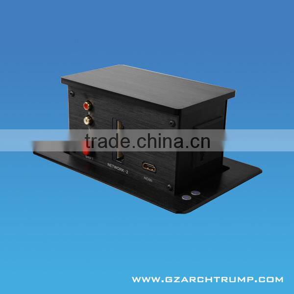 CE RoHS FCC Motorized tabletop pop up socket for Conference Table