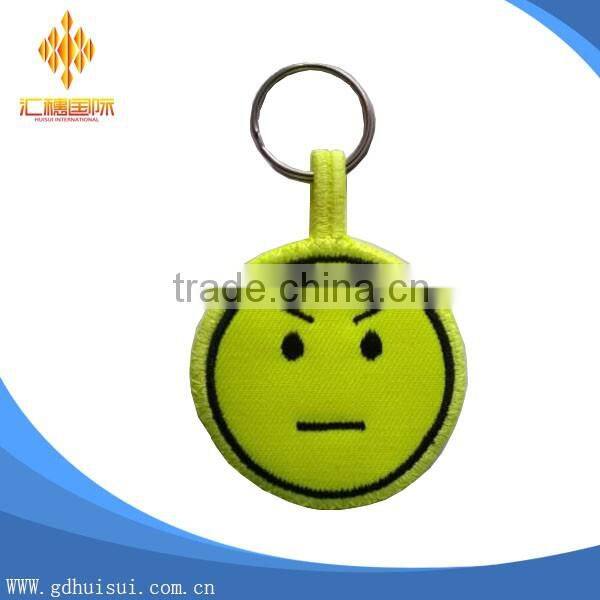 Factory direct customized cheapest embroidery cute beer key chain