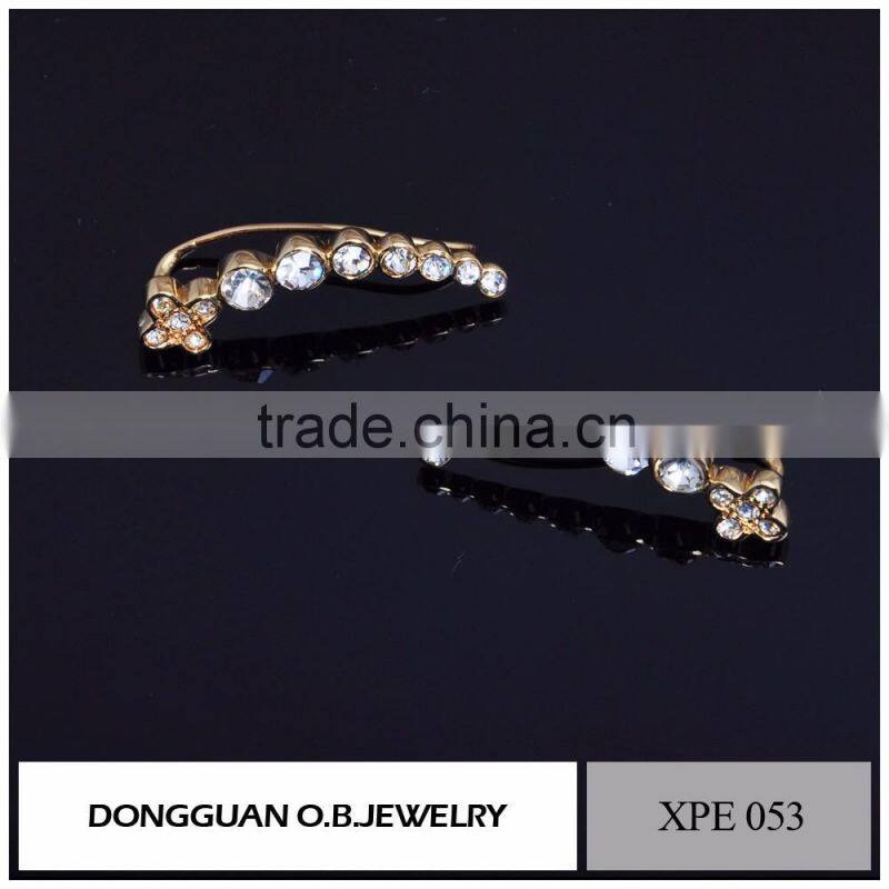 Square diamond earring /hot selling earring /925 silver earring