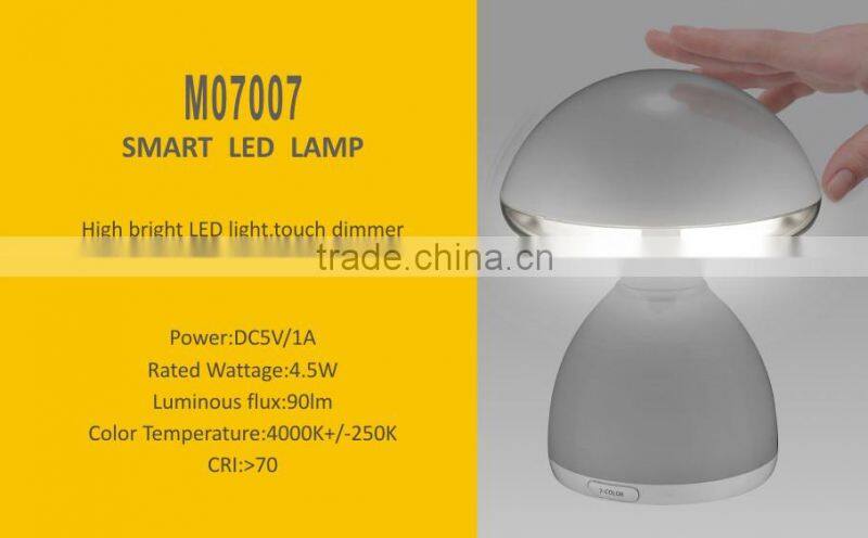 touch dimmer Atmosphere Mushroom Lamp with led the lamp
