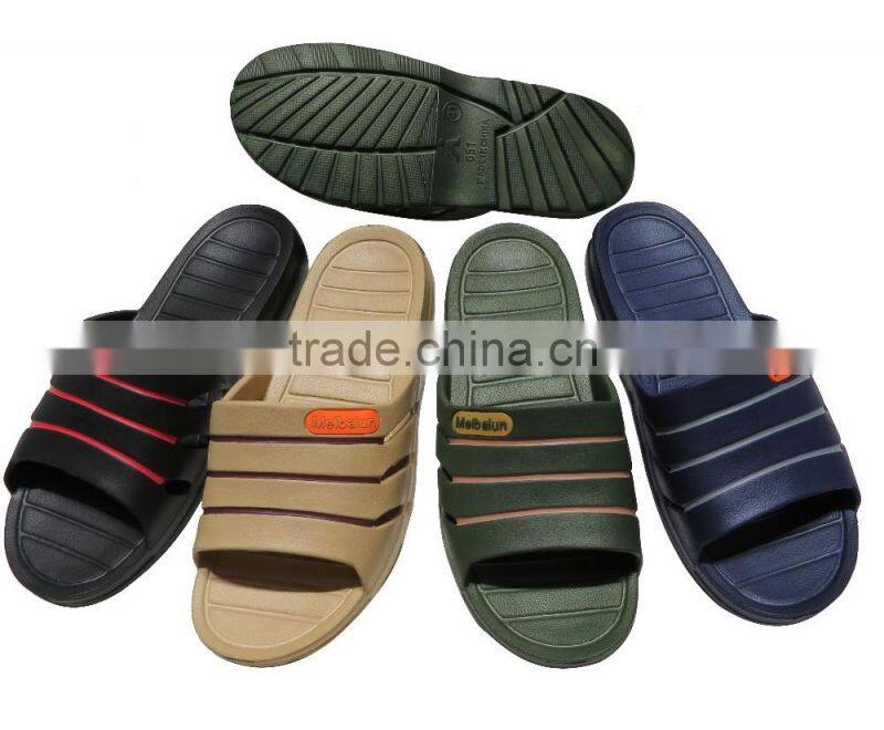 stripe eva flat slippers for men