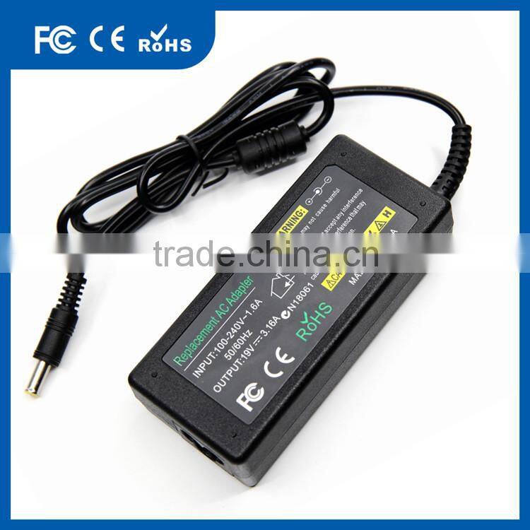Notebook Accessories 5.5x3.0MM 19V 3.16A Laptop DC Adapter