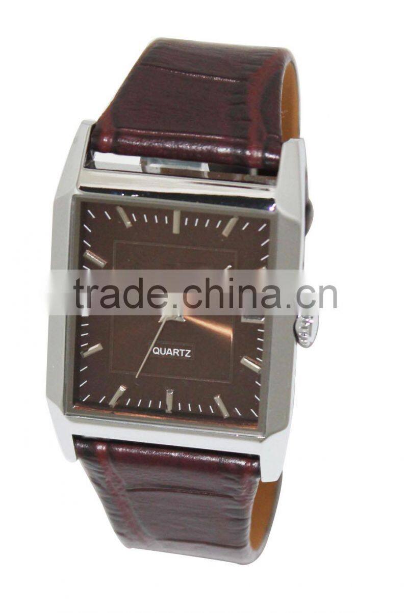 Cheap top sell leather unisex watches from China supplier in the stock