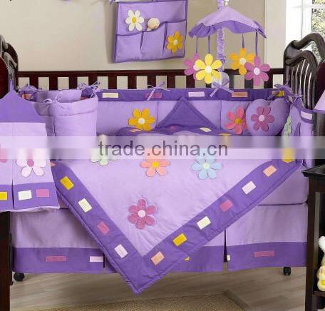 Floral Purple Nice Girl Baby Bedding Set
