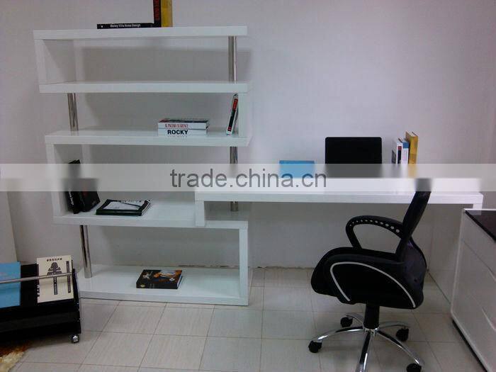 black E1 grade MDF high glossy office desk