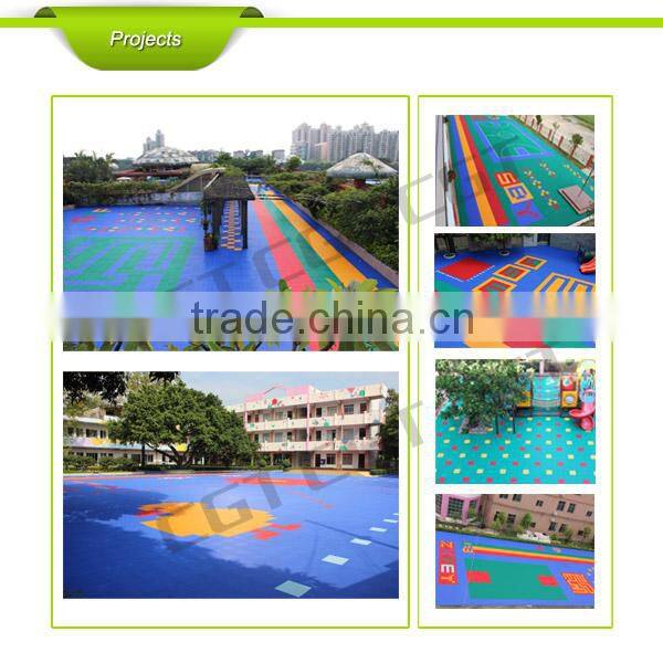 Diamond Plate Plastic Interlocking Floor Tile for kindergarten