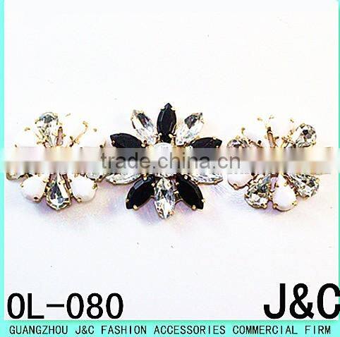 jet acrylic stone lady fashion shoes ornaments