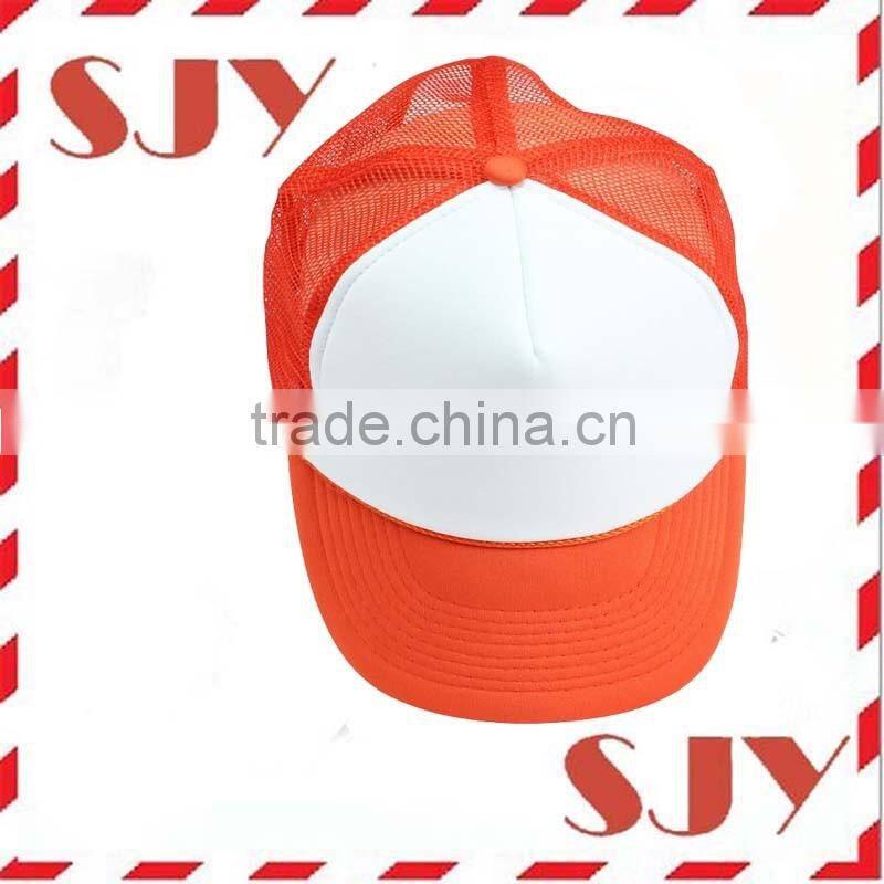 Various color cap sample free 100%polyester blank trucker cap