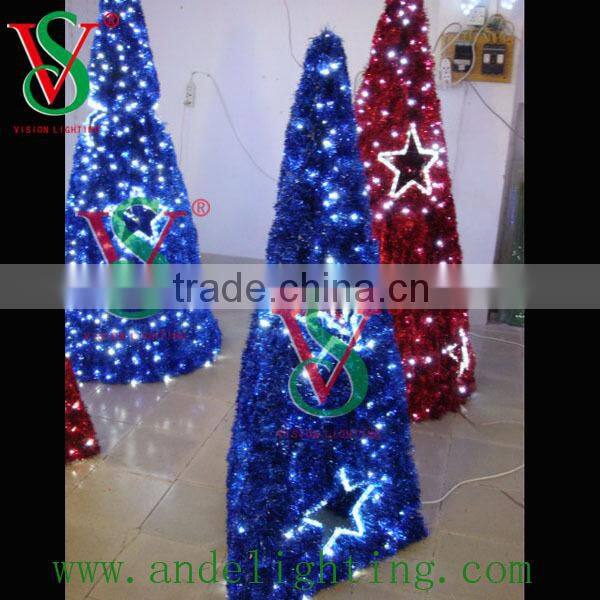 220V beautiful 3D cone garland Christmas decoration motif light