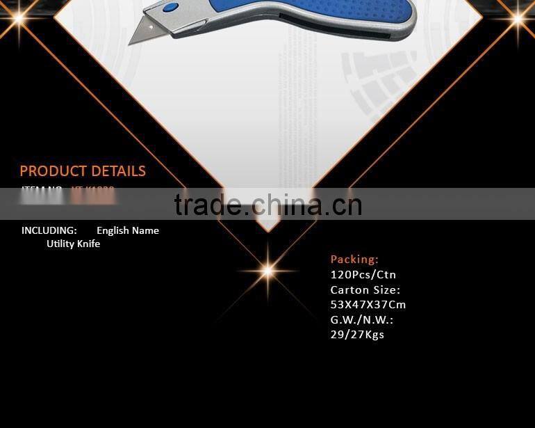 Curved Type zinc Alloy with 5 Blades Auto-Replacement Utility Knife