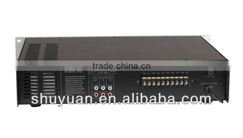 110W 2U FM Broadcast amplifier with 3-zone MP3/FM tuner power amplifier