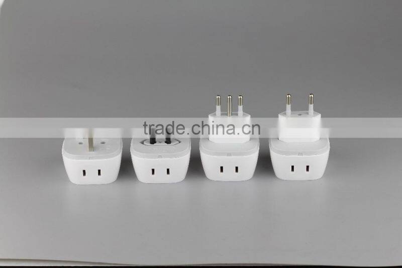 Fashion design multifunctional Korea travel adapter with diverse plugs for charging