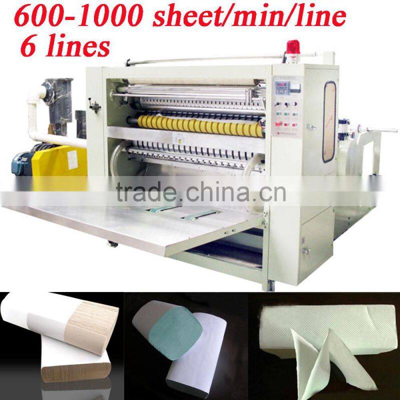 Copied German Italy Design 6Lanes 4800 Piece per Minute Laminated High Speed Automatic N-Fold Hand Towel Making Machine