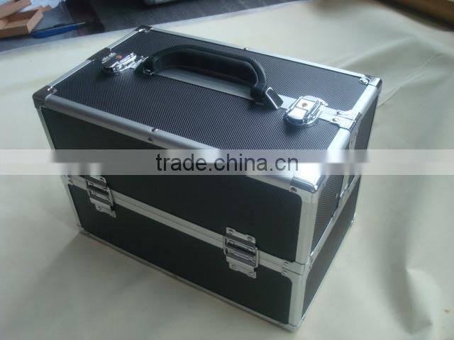 Aluminumb tool case,aluminum barber tool case at black frame,stackable tool case