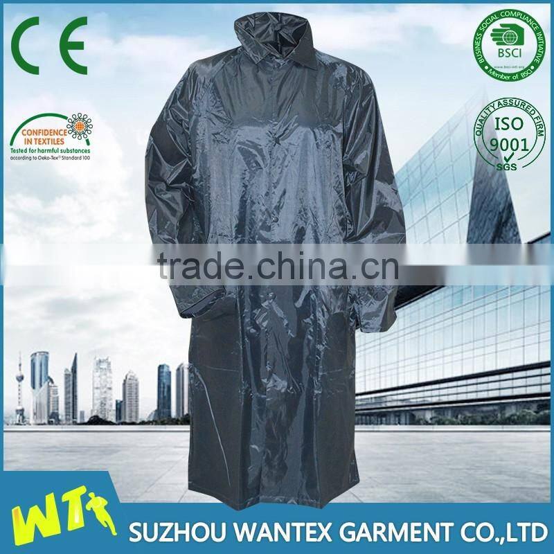 wholesale cheap polyester rainwear navy customized pvc raincoat waterproof safety raincoat
