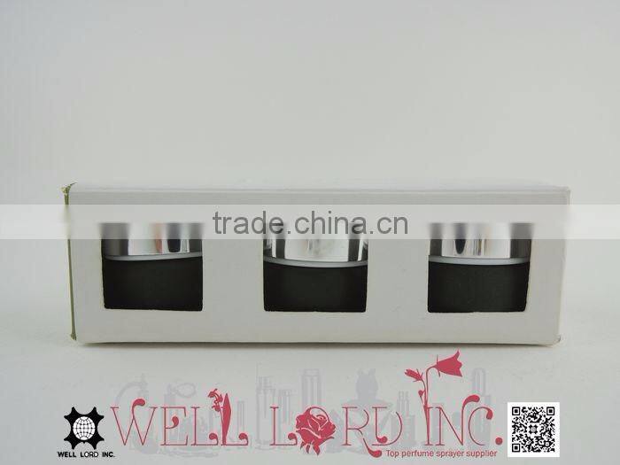 Simple style white & green printing paper box with three jars