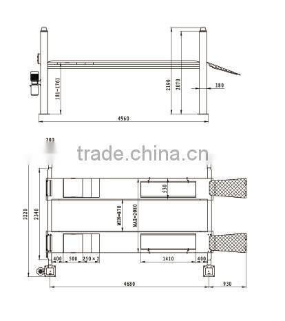 Car lift manufature automobile 4 post lift/car repair