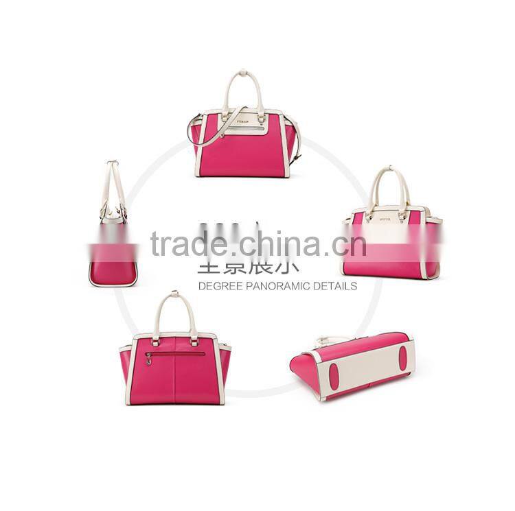 Western style handbag shoulder bag young ladies brand foxer bag pu leather