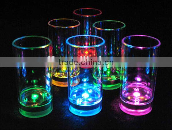 Plastic Color Changing Bullet LED Shot Glass