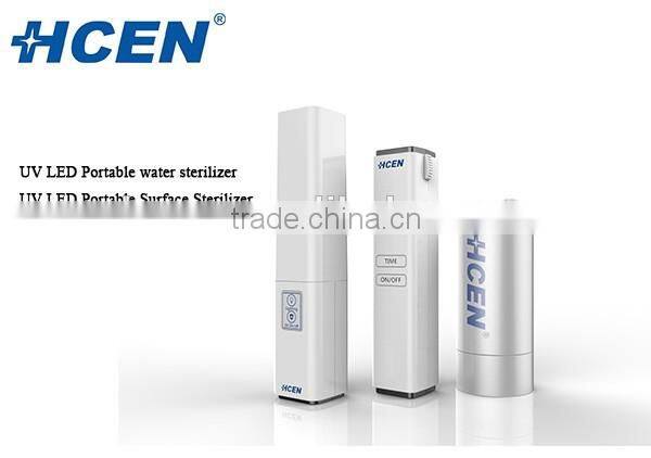 Small power portable ultraviolet water sterilizer for bottled water