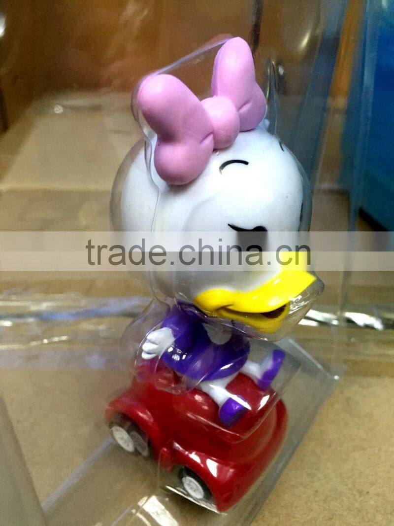 Daisy Duck Figure Pull-back Vehicle,Customized Cute Plastic Car Toys
