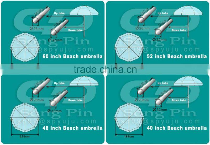 Sun protection beach printing umbrella fabric with logo custom
