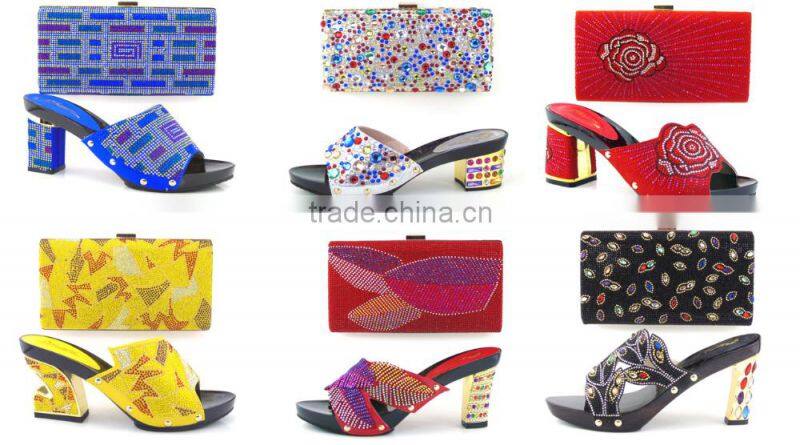 2016 New pattern style design ladies slippers high heel 5 cm 7